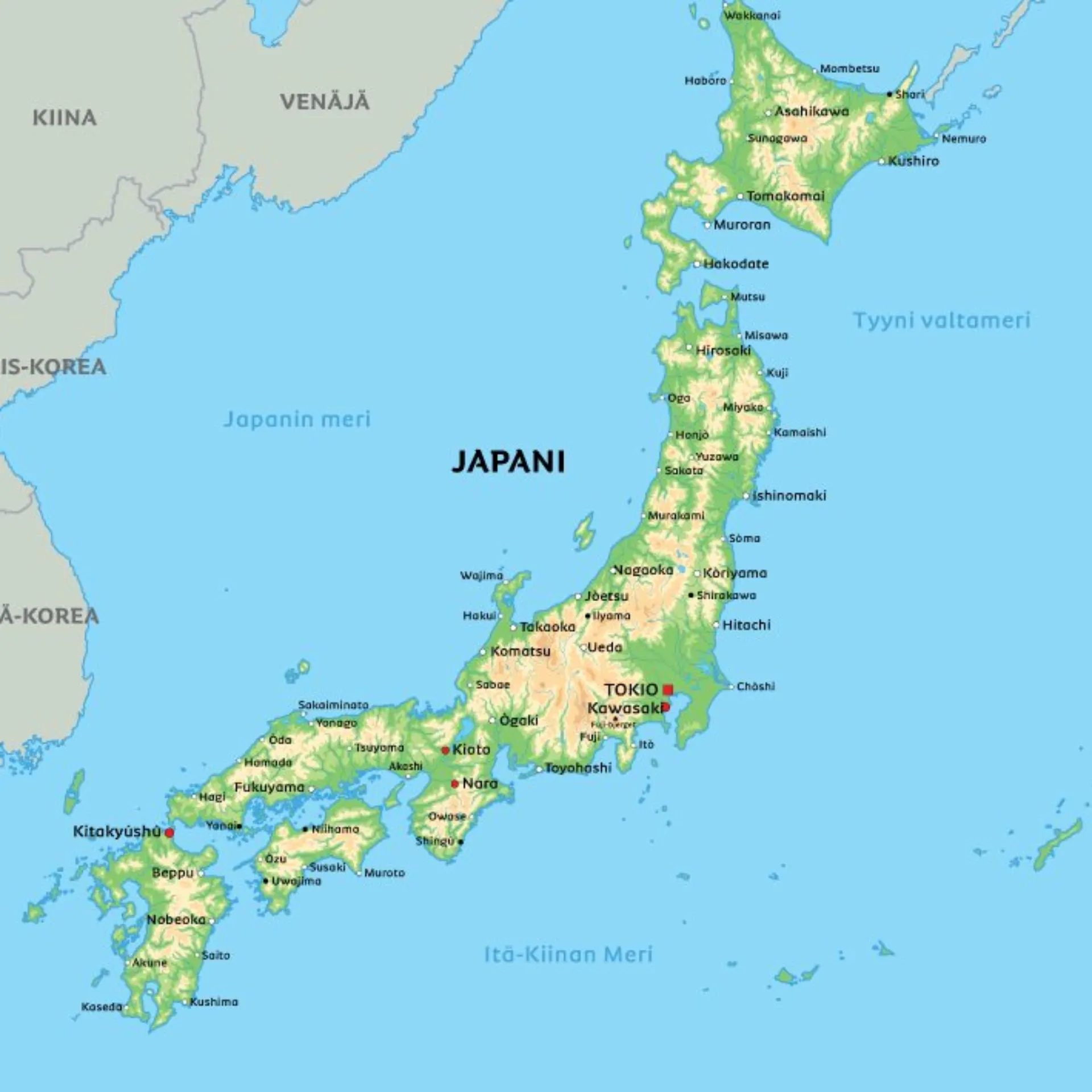 Kartta Japani
