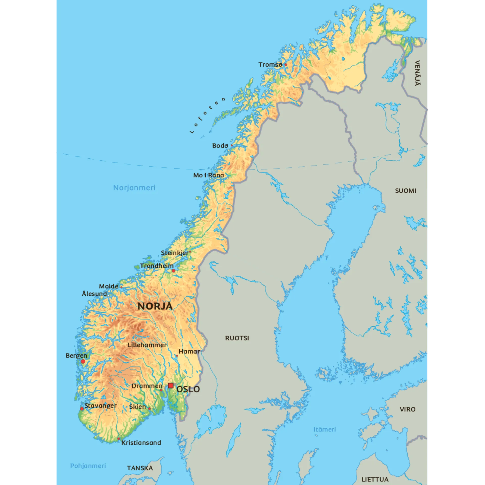 Kartta Norja Kartta Norja