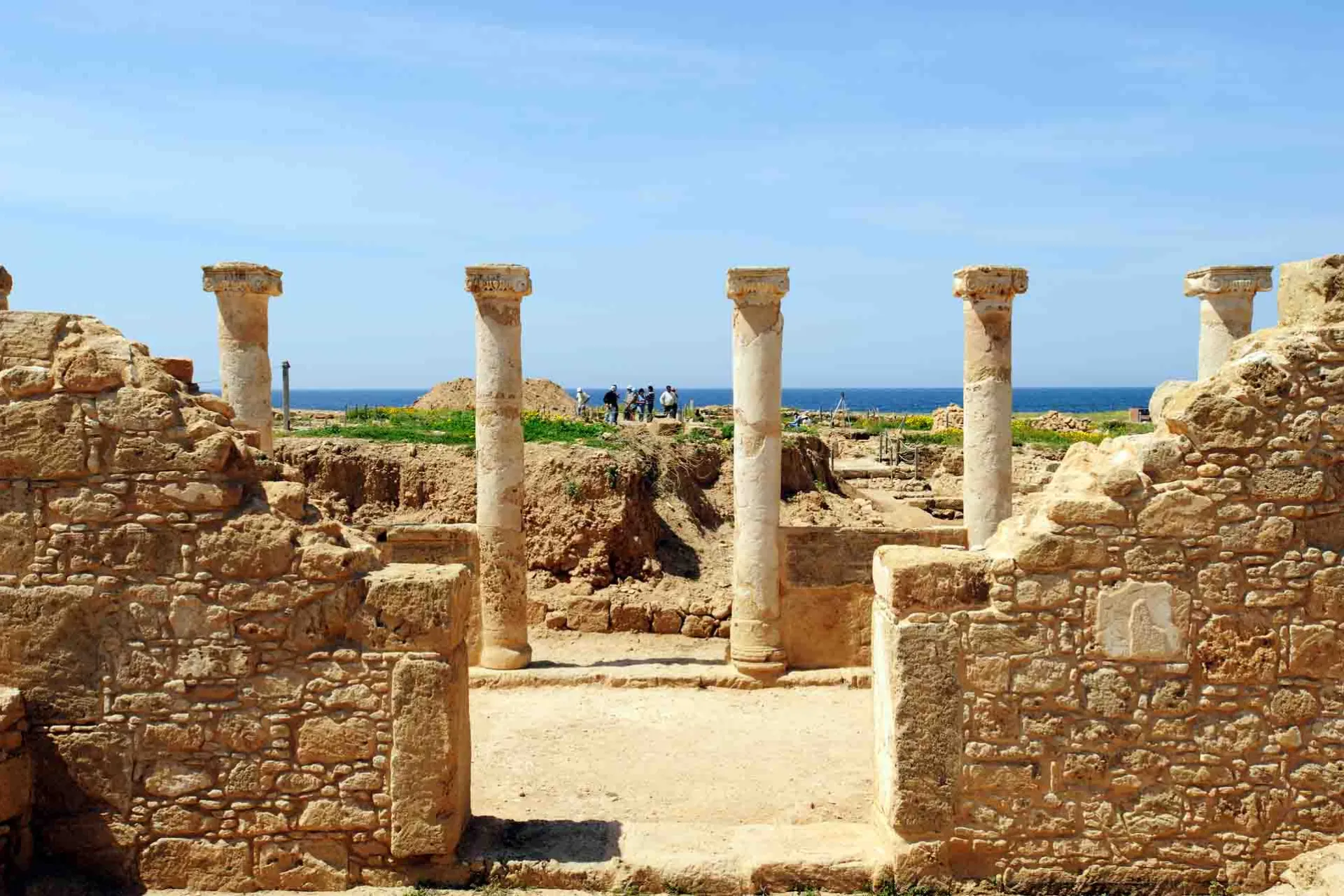 Paphoksen arkeologinen puisto kattaa suuren osan antiikin Paphoksesta Paphoksen arkeologinen puisto kattaa suuren osan antiikin Paphoksesta