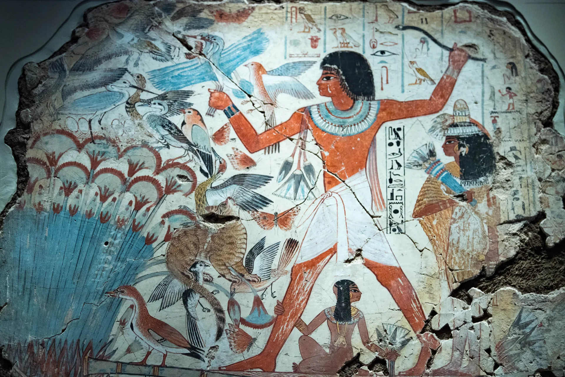 Tyypillinen hautamaalaus hieroglyfeillä