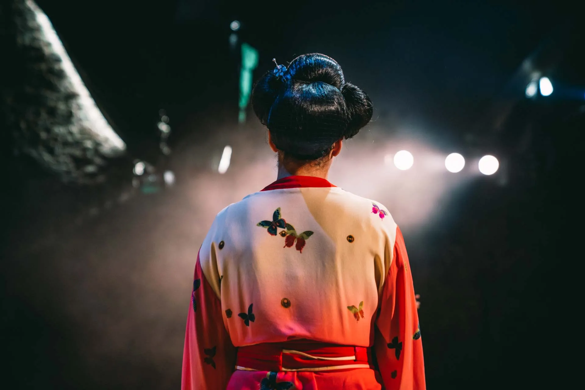 Kohtaus Puccinin Madama Butterflyn oopperoista Kohtaus Puccinin Madama Butterflyn oopperoista