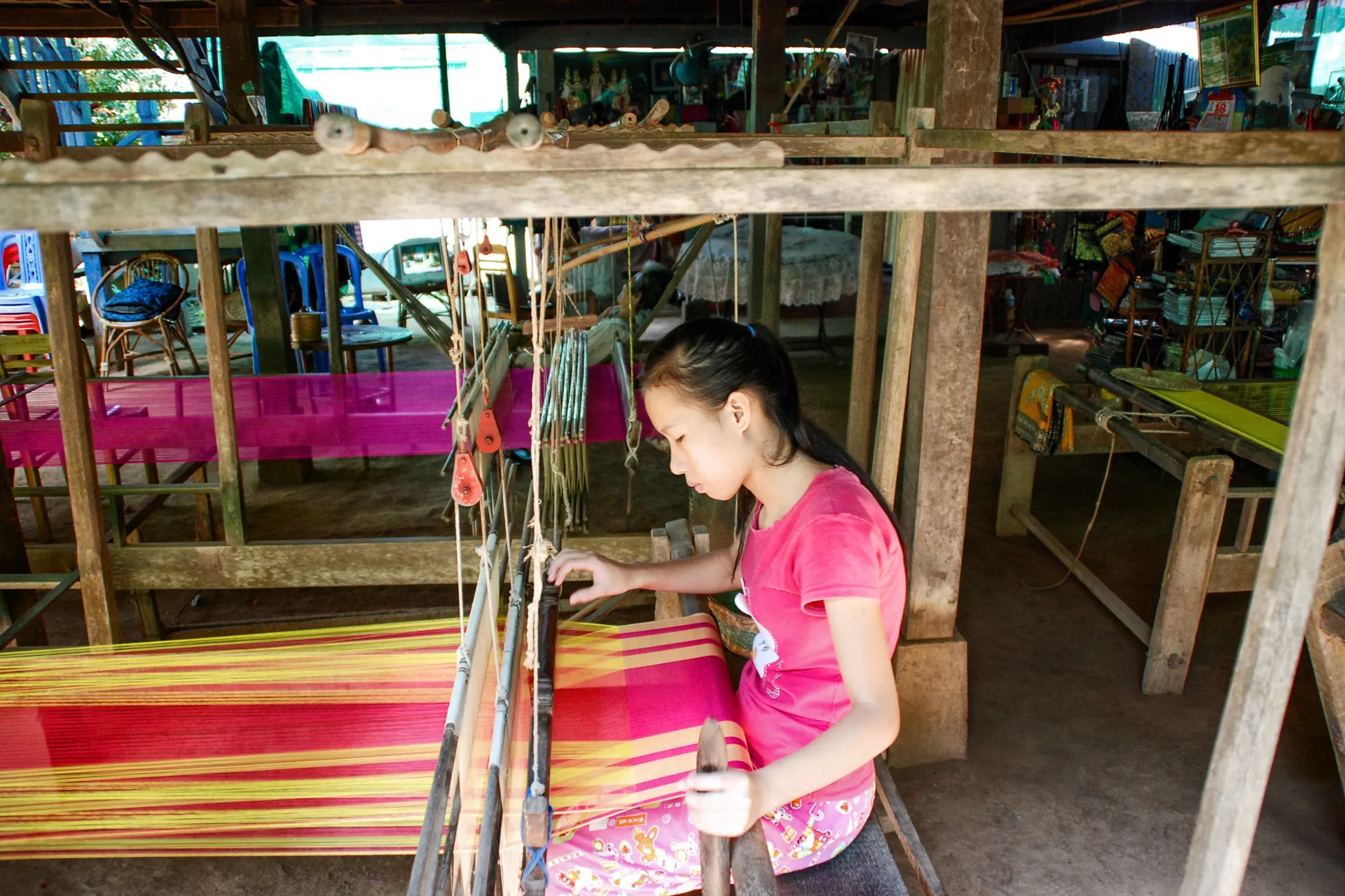 Silkkikudonta Phnom Penhissä