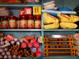 Valikoima kaupassa Darjeelingissa