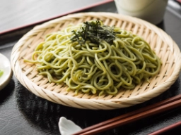 Cha soba – kylmät japanilaiset nuudelit vihreällä teellä ja norilla