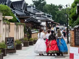 Vielä yksi kohtaus Jeonju Hanok Village -alueelta