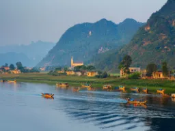 Idyllinen näkymä Quang Binhin maakunnassa Idyllinen näkymä Quang Binhin maakunnassa