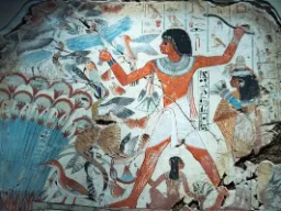 Tyypillinen hautamaalaus hieroglyfeillä