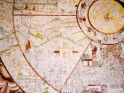 Buddhalainen seinämaalaus - "Elämänpyörä"