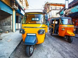 Intialaiset, värikkäät riksat