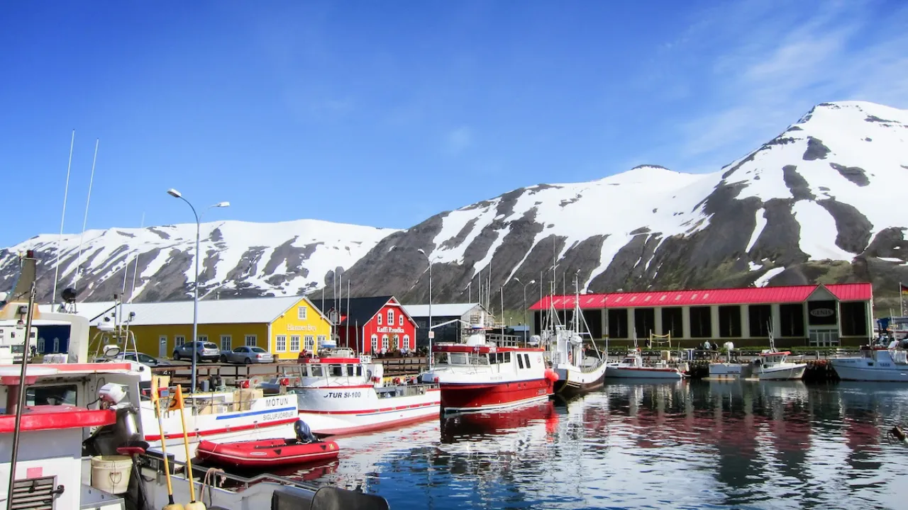 Siglufjörðurin satama Pohjois-Islannissa