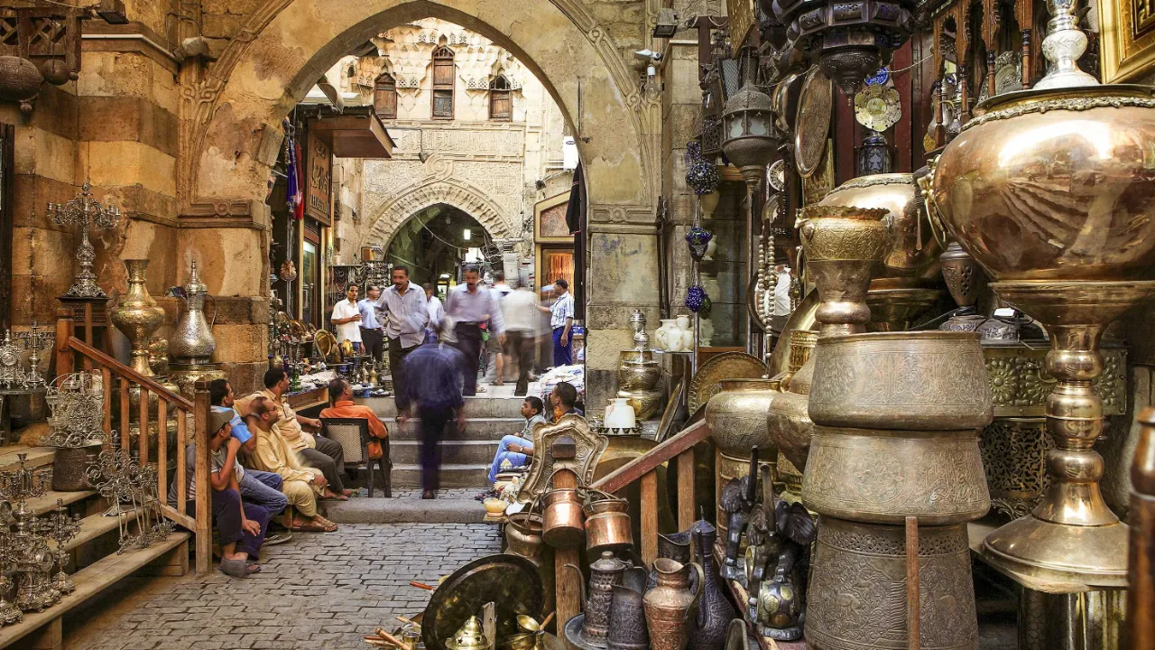 Khan el-Khalili -basaari Kairossa Khan el-Khalili -basaari Kairossa