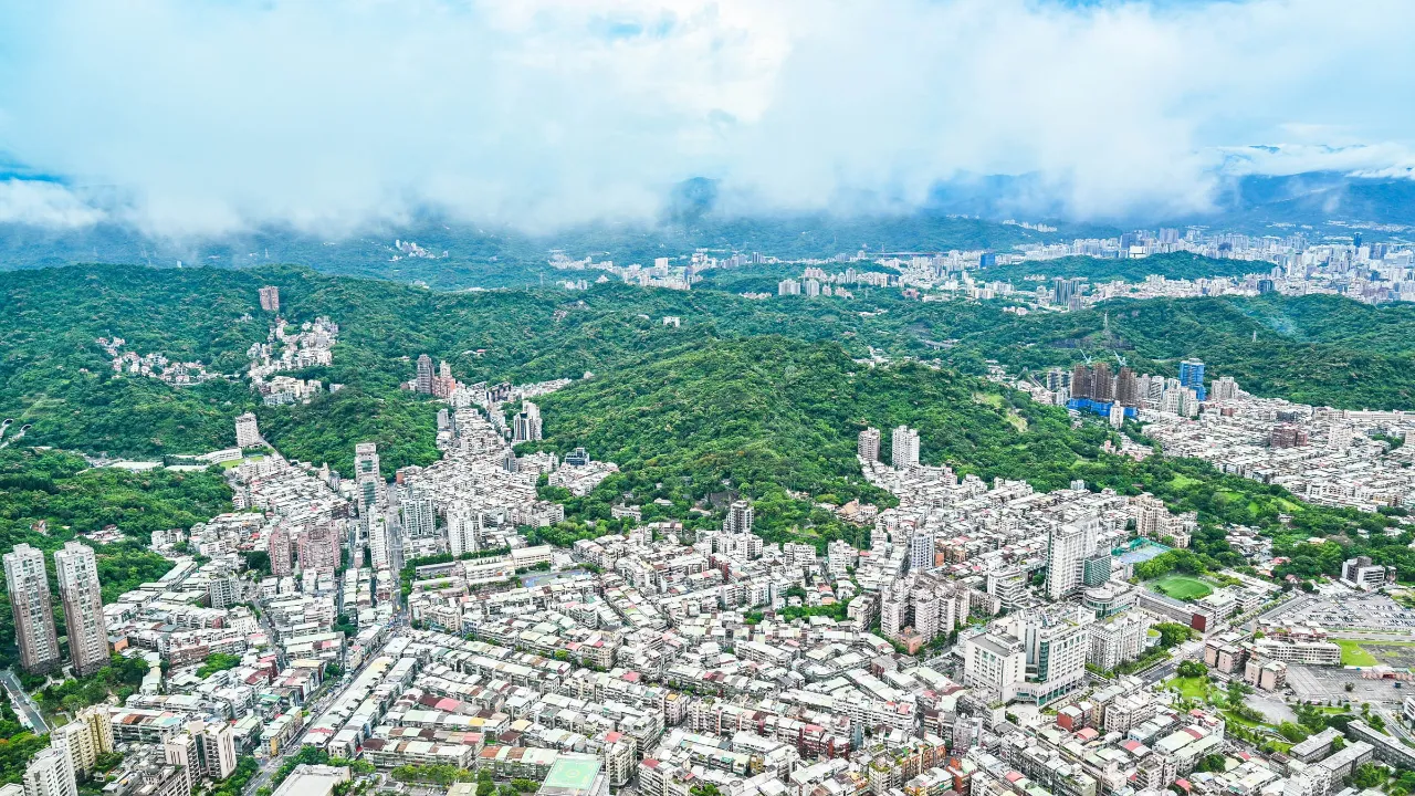 Näkymä observatoriosta Taipeiissa Näkymä observatoriosta Taipeiissa