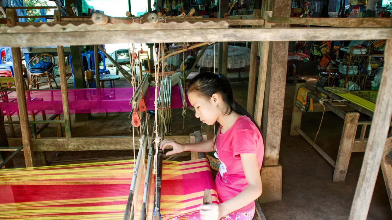 Silkkikudonta Phnom Penhissä